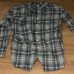 Plaid Button-Up Shirt